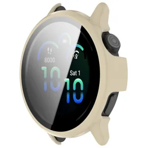 PC FULL COVER Plastový kryt so sklom pre Garmin Vivoactive 6 IVORY WHITE