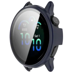 PC FULL COVER Plastový kryt so sklom pre Garmin Vivoactive 6 modrý