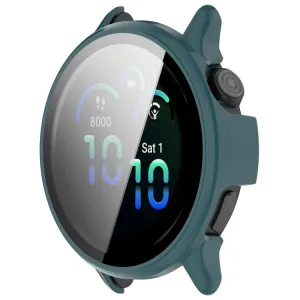 PC FULL COVER Plastový kryt so sklom pre Garmin Vivoactive 6 zelený