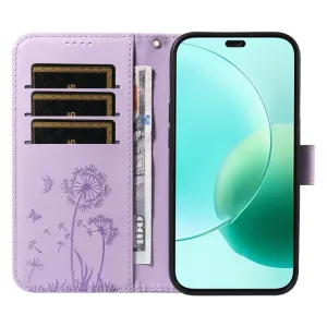 ART DANDELION Peňaženkové puzdro pre Honor 400 Lite 5G fialové