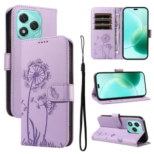 ART DANDELION Peňaženkové puzdro pre Honor 400 Lite 5G fialové