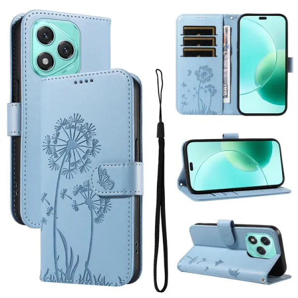 ART DANDELION Peňaženkové puzdro pre Honor 400 Lite 5G svetlomodré