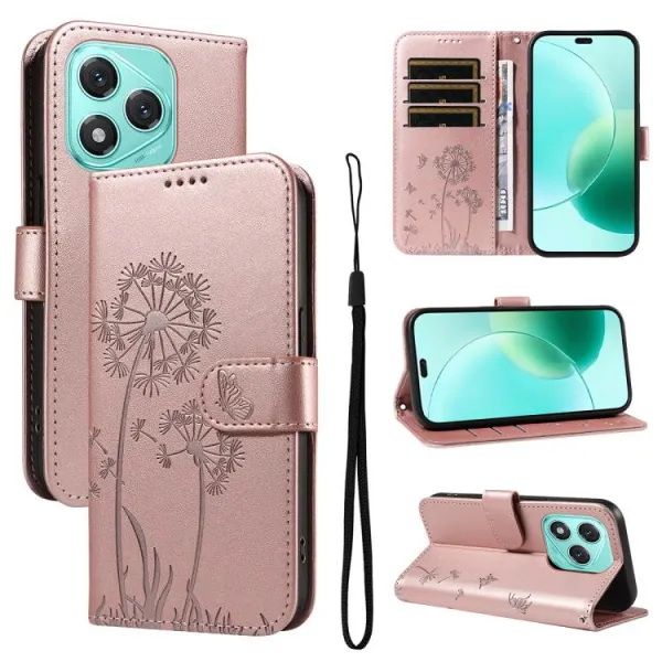 ART DANDELION Peňaženkové puzdro pre Honor 400 Lite 5G ružové