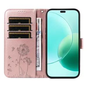 ART DANDELION Peňaženkové puzdro pre Honor 400 Lite 5G ružové
