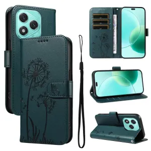 ART DANDELION Peňaženkové puzdro pre Honor 400 Lite 5G tmavozelené