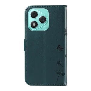 ART DANDELION Peňaženkové puzdro pre Honor 400 Lite 5G tmavozelené
