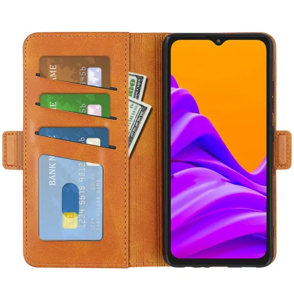 SIDE Peňaženkové puzdro pre Samsung Galaxy Xcover 7 Pro svetlohnedé