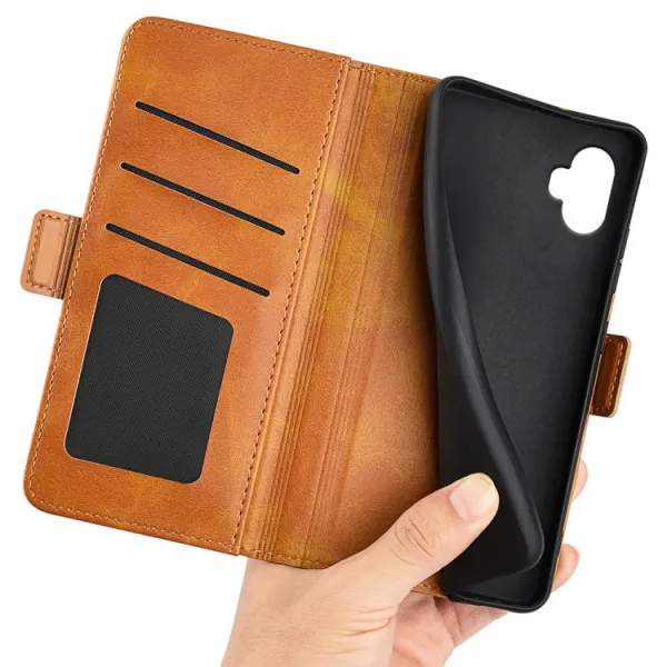 SIDE Peňaženkové puzdro pre Samsung Galaxy Xcover 7 Pro svetlohnedé