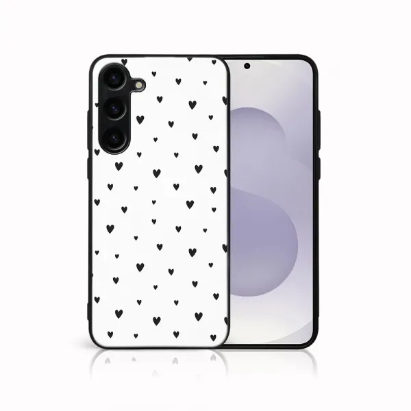 MY ART Ochranný kryt pre Samsung Galaxy S25 Plus 5G BLACK HEARTS (167)