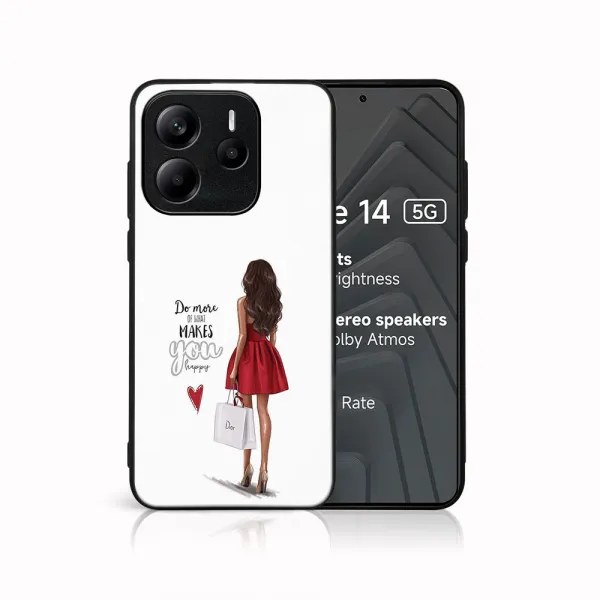 MY ART Ochranný kryt pre Xiaomi Redmi Note 14 5G RED DRESS (137)