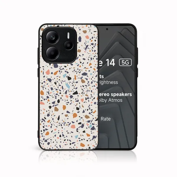 MY ART Ochranný kryt pre Xiaomi Redmi Note 14 5G BEIGE TERRAZZO (162)