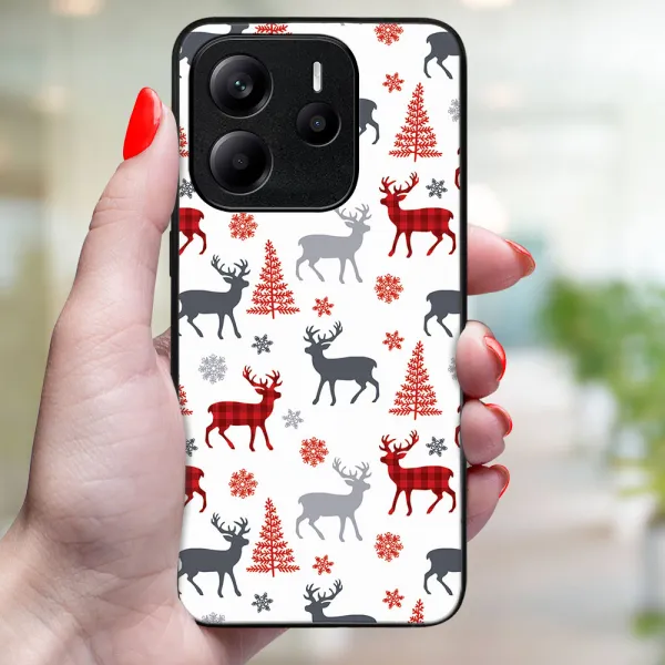 MY ART Kryt s vianočným dizajnom Xiaomi Redmi Note 14 5G DEER (068)