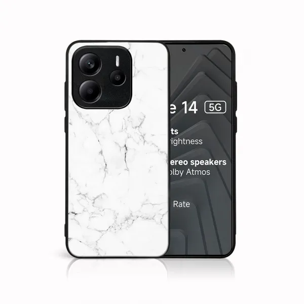 MY ART Ochranný kryt pre Xiaomi Redmi Note 14 5G WHITE MARBLE (144)