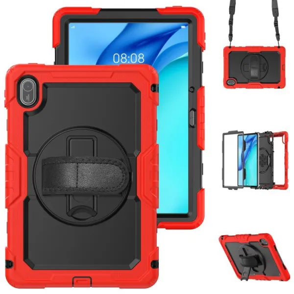 SOLID 360 Odolný obal pre Huawei MatePad SE 11 2024 červený