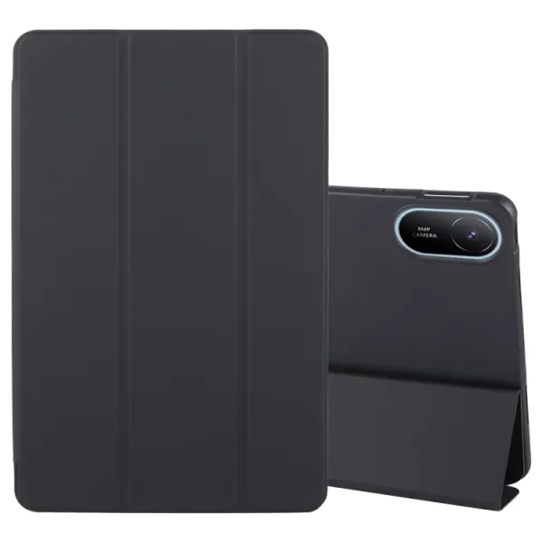 LEATHER Zaklápací kryt pre Huawei MatePad SE 11 2024 čierny