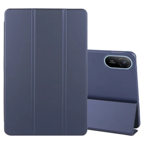LEATHER Zaklápací kryt pre Huawei MatePad SE 11 2024 tmavomodrý