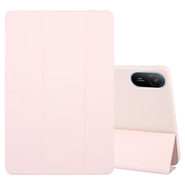 LEATHER Zaklápací kryt pre Huawei MatePad SE 11 2024 svetloružový