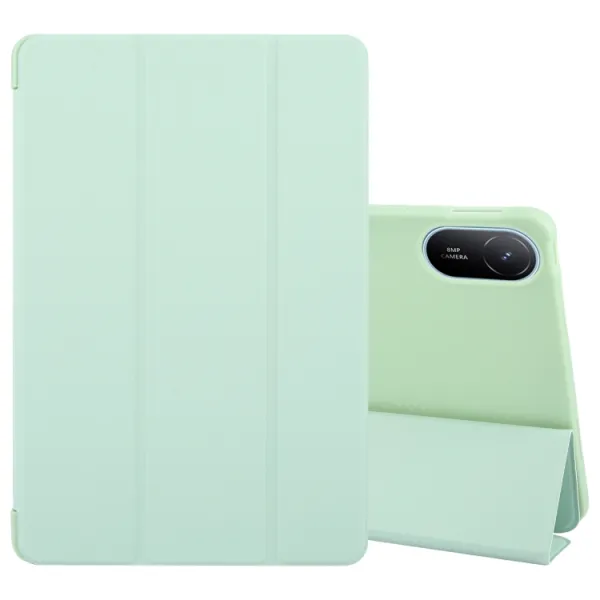 LEATHER Zaklápací kryt pre Huawei MatePad SE 11 2024 svetlozelený