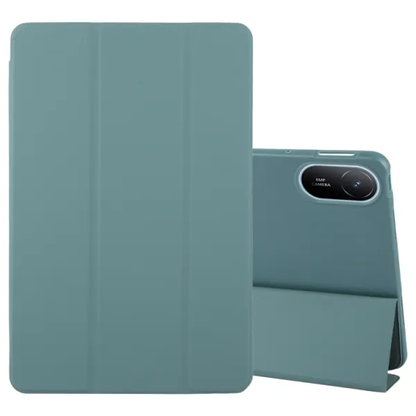 LEATHER Zaklápací kryt pre Huawei MatePad SE 11 2024 tmavozelený