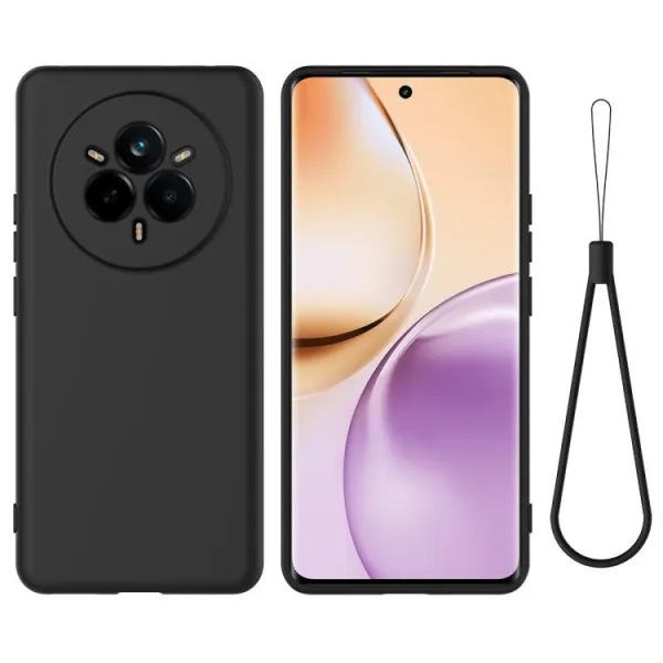 RUBBER Ochranný kryt pre Realme 14 Pro+ 5G čierny