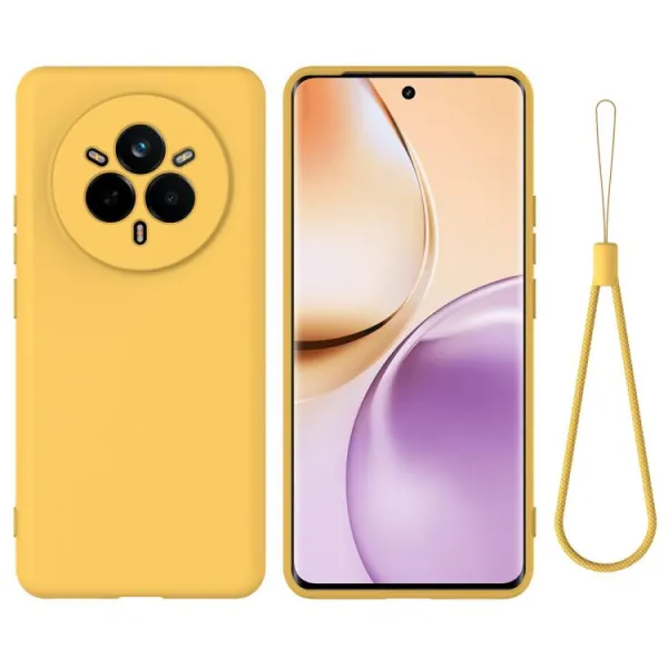RUBBER Ochranný kryt pre Realme 14 Pro+ 5G žltý