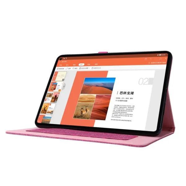FABRIC Zaklápací kryt pre Huawei MatePad SE 11 2024 ružový