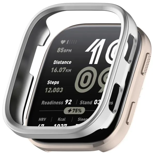PC HALF COVER Plastový kryt Amazfit Bip 6 strieborný