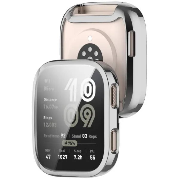 TPU FULL COVER Kryt pre Amazfit Bip 6 strieborný