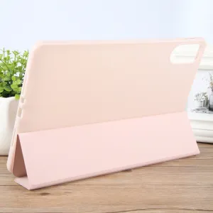 LEATHER Zaklápací kryt pre Huawei MatePad SE 11 2024 svetloružový