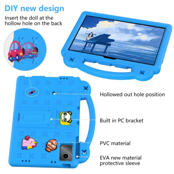 FANY Detský kryt na tablet pre Huawei MatePad SE 11 2024 svetlomodrý