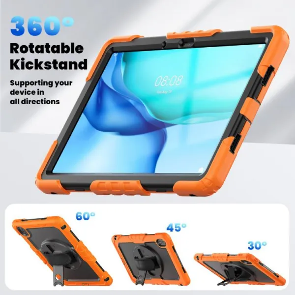 SOLID 360 Odolný obal pre Huawei MatePad SE 11 2024 oranžový