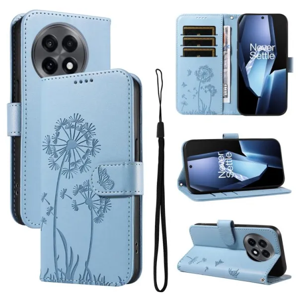 ART DANDELION Peňaženkové puzdro pre OnePlus 13R 5G svetlomodré