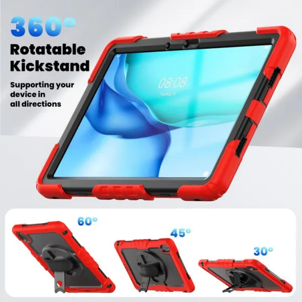 SOLID 360 Odolný obal pre Huawei MatePad SE 11 2024 červený
