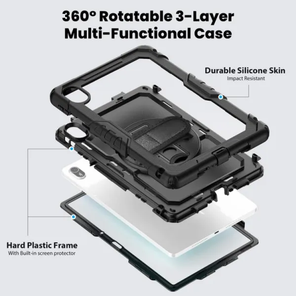 SOLID 360 Odolný obal pre Huawei MatePad SE 11 2024 čierny