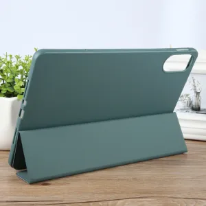 LEATHER Zaklápací kryt pre Huawei MatePad SE 11 2024 tmavozelený