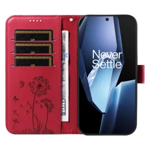 ART DANDELION Peňaženkové puzdro pre OnePlus 13R 5G červené