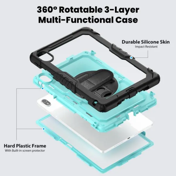 SOLID 360 Odolný obal pre Huawei MatePad SE 11 2024 svetlomodrý