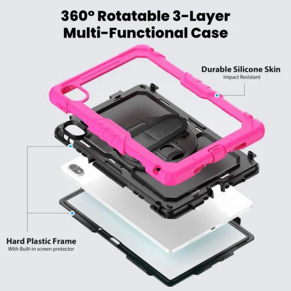 SOLID 360 Odolný obal pre Huawei MatePad SE 11 2024 ružový