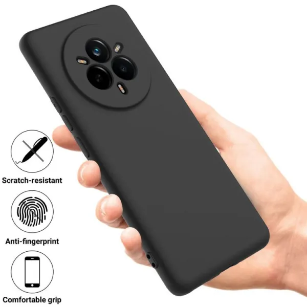RUBBER Ochranný kryt pre Realme 14 Pro+ 5G čierny