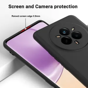 RUBBER Ochranný kryt pre Realme 14 Pro+ 5G čierny