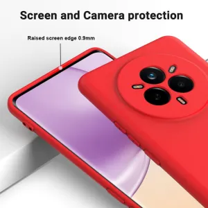 RUBBER Ochranný kryt pre Realme 14 Pro+ 5G červený