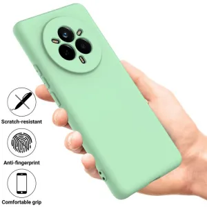 RUBBER Ochranný kryt pre Realme 14 Pro+ 5G zelený