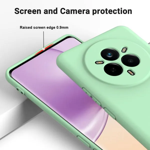 RUBBER Ochranný kryt pre Realme 14 Pro+ 5G zelený