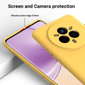 RUBBER Ochranný kryt pre Realme 14 Pro+ 5G žltý