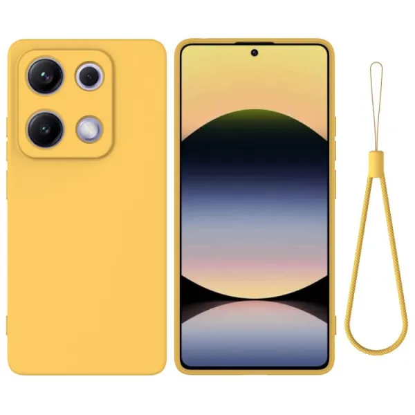 RUBBER Ochranný kryt pre Xiaomi Redmi Note 14S žltý