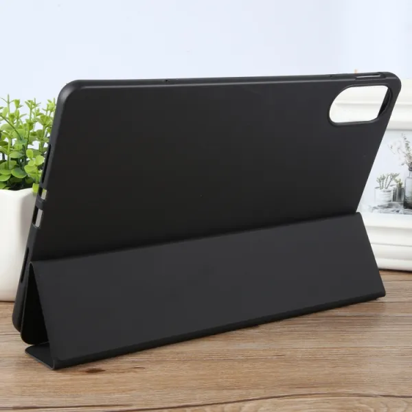 LEATHER Zaklápací kryt pre Huawei MatePad SE 11 2024 čierny