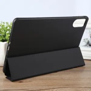 LEATHER Zaklápací kryt pre Huawei MatePad SE 11 2024 čierny