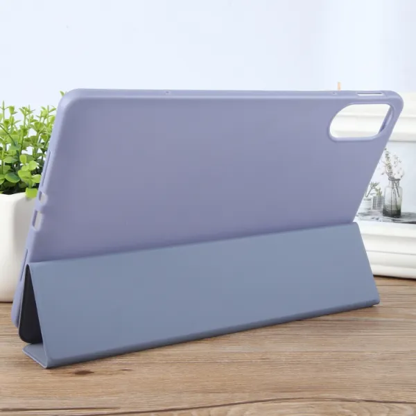 LEATHER Zaklápací kryt pre Huawei MatePad SE 11 2024 fialový
