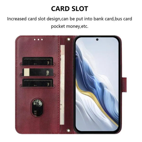 LINEAR Peňaženkový obal pre Xiaomi 15T Pro bordový