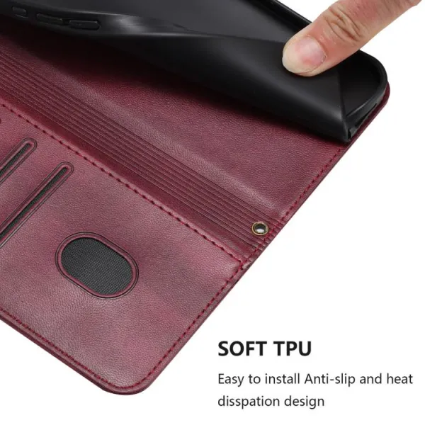 LINEAR Peňaženkový obal pre Xiaomi 15T Pro bordový